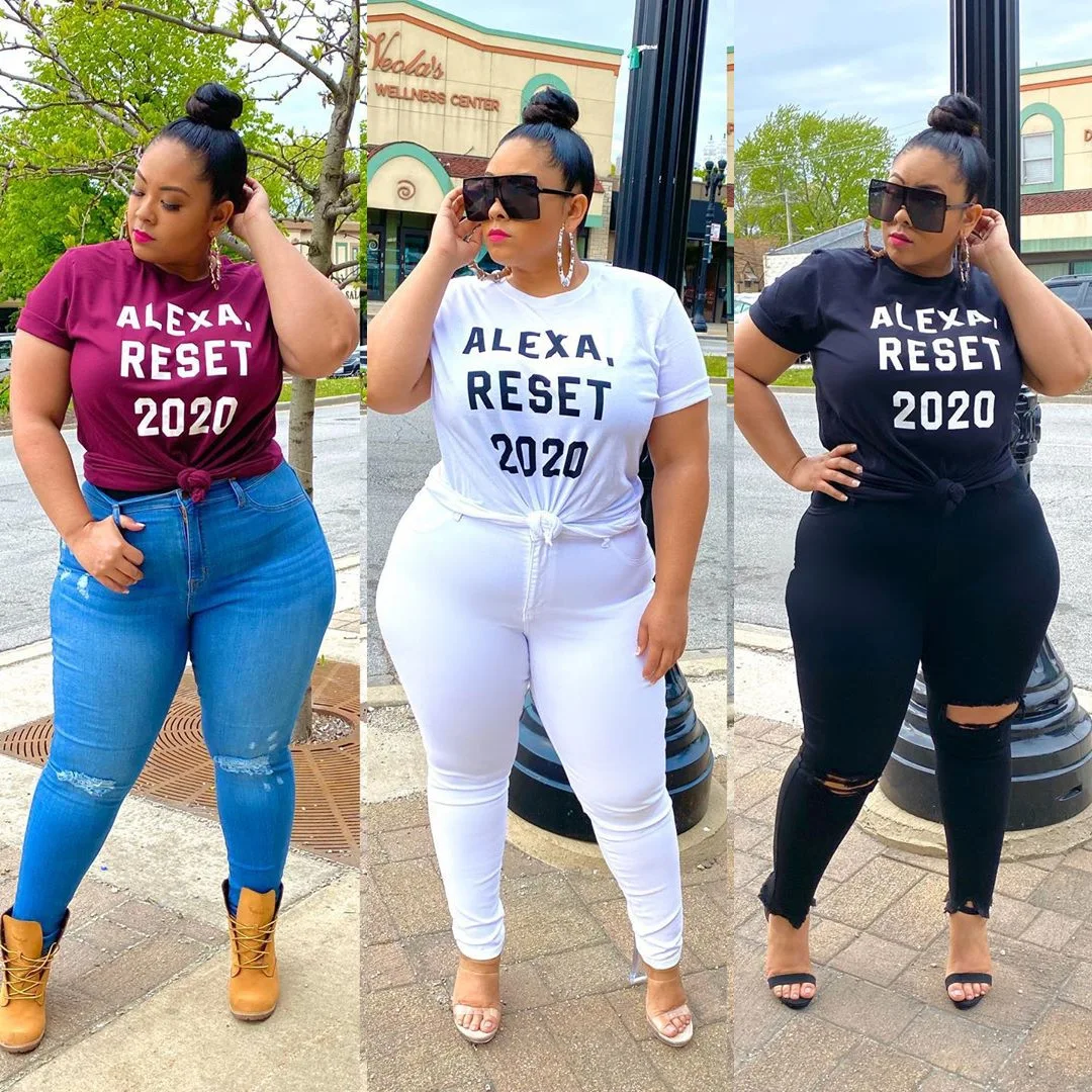 AR5808 Europe and the United States 2021 sexy women's clothing fashion large size solid color letter printed T-shirt top tshirt
AR5808 Europe and the United States 2021 sexy women's clothing fashion large size solid color letter printed T-shirt top tshirt