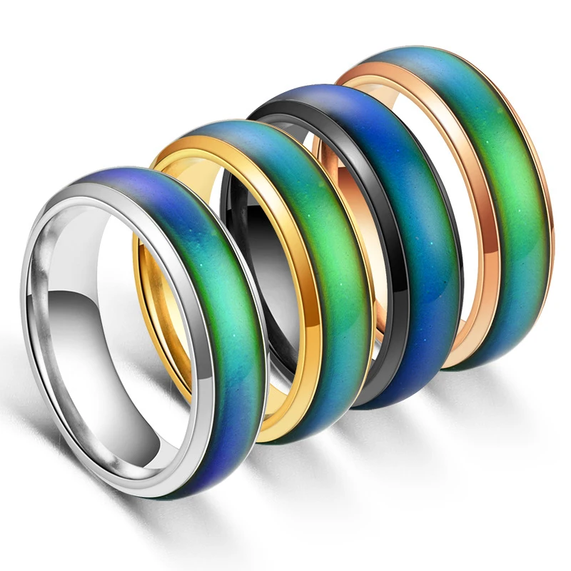 Stainless Steel Couple Rings for Women Men Daily Feeling Temperature Discoloration Ring Rose Gold Black Ring Jewelry Gifts
Stainless Steel Couple Rings for Women Men Daily Feeling Temperature Discoloration Ring Rose Gold Black Ring Jewelry Gifts