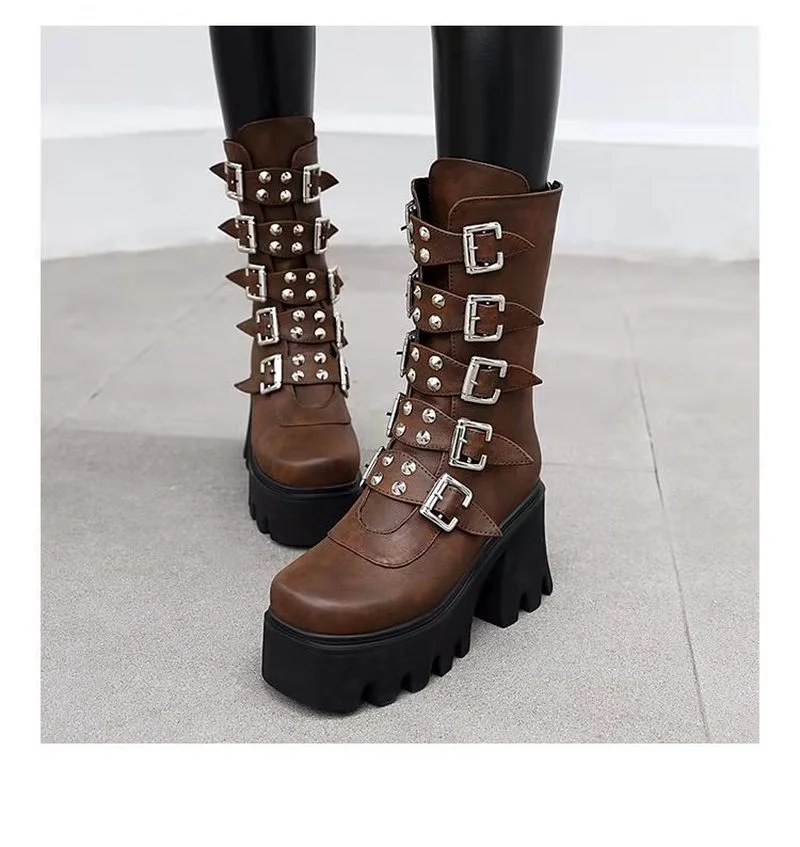 Autumn Women Wedges Metal Buckle Shoes Brand Classic Women Fashion Luxury Platform Punk Ankle Boots
Autumn Women Wedges Metal Buckle Shoes Brand Classic Women Fashion Luxury Platform Punk Ankle Boots