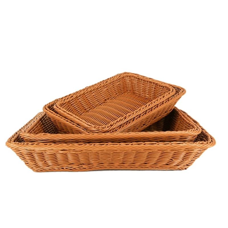 Wicker Woven Basket Bread Tray Serving Food Fruit Cosmetic Storage Holder Bathroom Storage Kitchen Organizer Rectangle Plates G
Wicker Woven Basket Bread Tray Serving Food Fruit Cosmetic Storage Holder Bathroom Storage Kitchen Organizer Rectangle Plates G