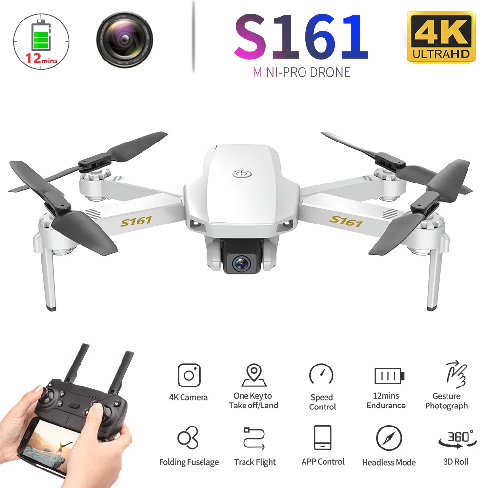 

CSJ S161 Mini Pro Drone with Camera 4K Optical Flow Positioning Dual Camera Altitude Hold Gesture mini dron Flight RC Quadcopter