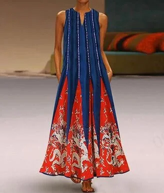 Plus Size Women's Summer Print Stitching Flower Long Banquet Dress 2021 Bodycon Dress Elegant Sexy Woman Super Long Dress 
Plus Size Women's Summer Print Stitching Flower Long Banquet Dress 2021 Bodycon Dress Elegant Sexy Woman Super Long Dress