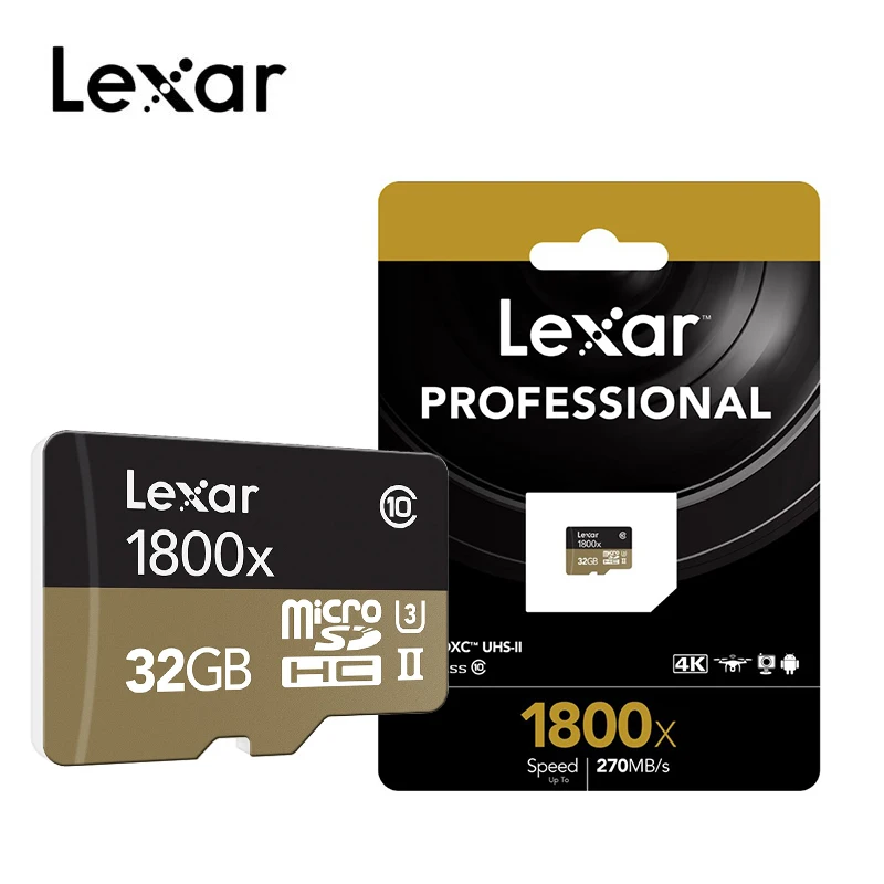 Фото Оригинальная карта памяти Lexar 1800x Micro SD 64 ГБ высокая скорость 32 - купить