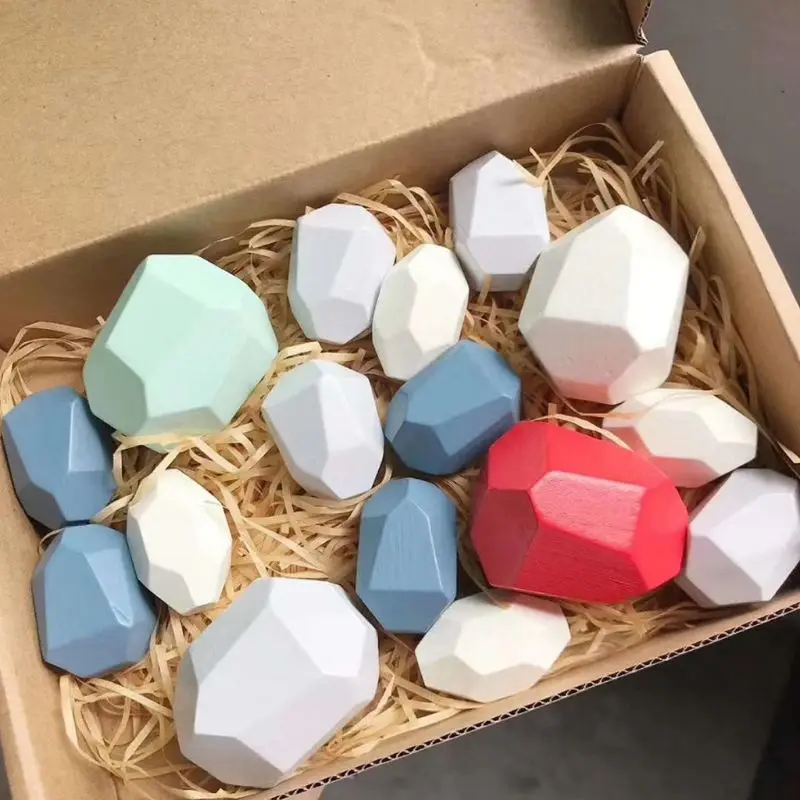 16 Pcs Children Wooden Colored Stone Stacking Game Building Block Kids Creative Educational Toy
16 Pcs Children Wooden Colored Stone Stacking Game Building Block Kids Creative Educational Toy