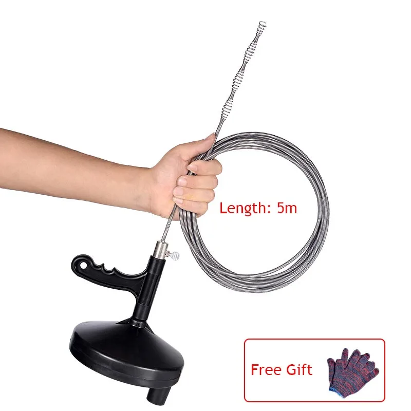Drain Pipe Dredge Cleaner Toilet Basin Sewer Dredge Spring Steel Wire Kitchen Sink Dredge 3M Hand-cranked Pressure Dredge Tools
Drain Pipe Dredge Cleaner Toilet Basin Sewer Dredge Spring Steel Wire Kitchen Sink Dredge 3M Hand-cranked Pressure Dredge Tools