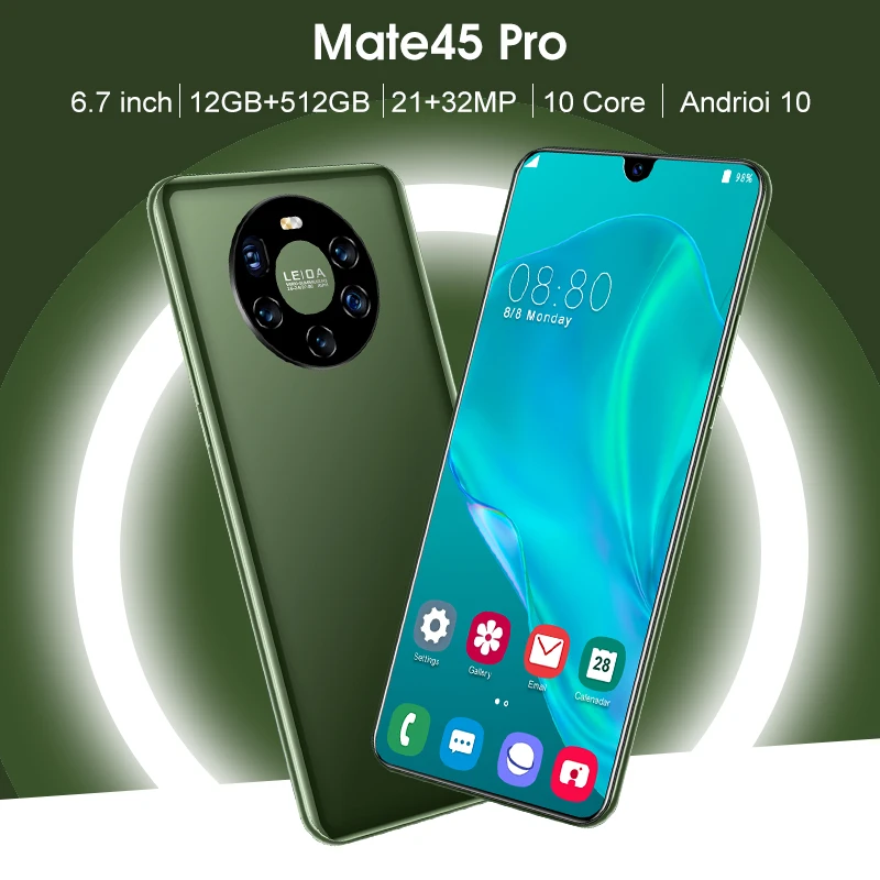 Smartphone Global Version Mate45 Pro-Unlock 4800mAh Large Battery 12G+512GB 6.7inch HD Full Screen Android10 Octa Core48MP Camer
Smartphone Global Version Mate45 Pro-Unlock 4800mAh Large Battery 12G+512GB 6.7inch HD Full Screen Android10 Octa Core48MP Camer