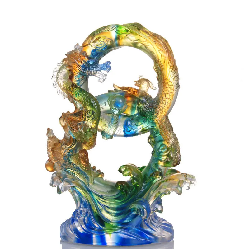 Ornament Prosperity Brought by the Dragon and the Phoenix Home Ornament Light Luxury High-End Crystal Crafts Newly-Married
Ornament Prosperity Brought by the Dragon and the Phoenix Home Ornament Light Luxury High-End Crystal Crafts Newly-Married