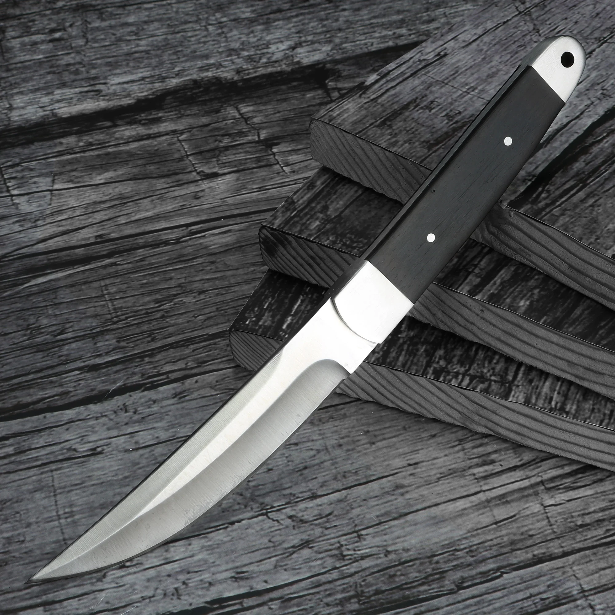 Outdoor Fixed Blade Knife with Leather Sheath Camping Hunting Short Knife Full Tang Tactical Knife Wooden Handle Survival Knife
Outdoor Fixed Blade Knife with Leather Sheath Camping Hunting Short Knife Full Tang Tactical Knife Wooden Handle Survival Knife