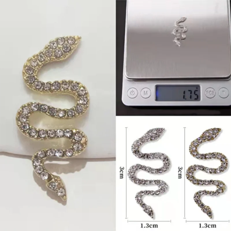 10PCS 3D Glitter Rhinestones Gold Silver Rose Gold Snake Design Nail Art Black Strass Decorations For Alloy Nail Supplies
10PCS 3D Glitter Rhinestones Gold Silver Rose Gold Snake Design Nail Art Black Strass Decorations For Alloy Nail Supplies