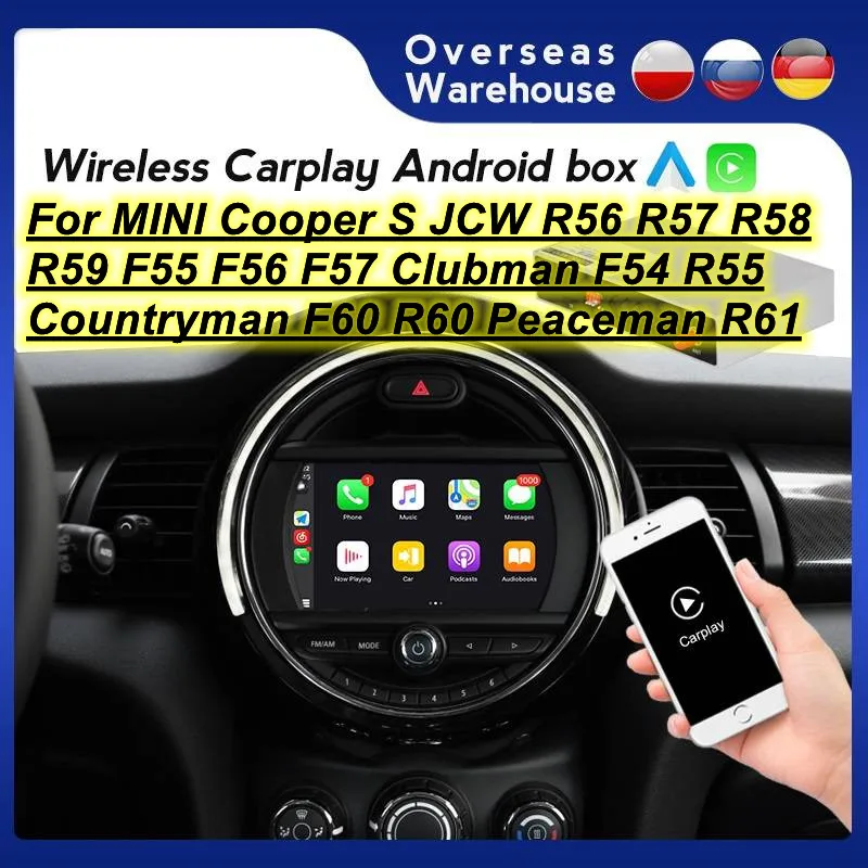 Беспроводной модуль Carplay Decorder Box для BMW MINI Cooper CIC NBT EVO система Android Автомобильная