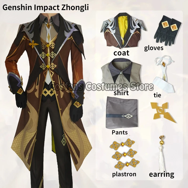 Костюм для косплея аниме Чжун ли из игры «Genshin Impact Zhongli», полный комплект для косплея на Хэллоуин
Костюм для косплея аниме Чжун ли из игры «Genshin Impact Zhongli», полный комплект для косплея на Хэллоуин