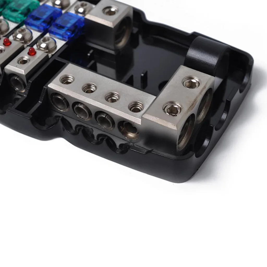 ANS держатель предохранителя распределительный блок 2*0/2GA IN 4*4/8GA OUT 4 Ways Car Audio
ANS держатель предохранителя распределительный блок 2*0/2GA IN 4*4/8GA OUT 4 Ways Car Audio