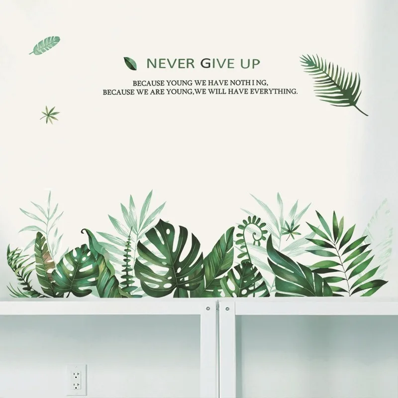 Nordic Green Plant Wall Stickers Bedroom Living Room Decoration Removable Sofa Backdrop Waist Line DIY Decor Wall Decals
Nordic Green Plant Wall Stickers Bedroom Living Room Decoration Removable Sofa Backdrop Waist Line DIY Decor Wall Decals