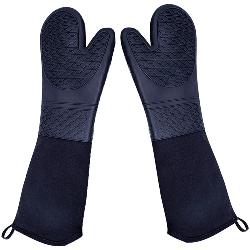 Extra Long Silicone Oven Mitts Heavy Duty Commercial Grade Oven Mitts Heat Resistant Bbq Gloves with Quilted Cotton Lining 2 Pac
Extra Long Silicone Oven Mitts Heavy Duty Commercial Grade Oven Mitts Heat Resistant Bbq Gloves with Quilted Cotton Lining 2 Pac