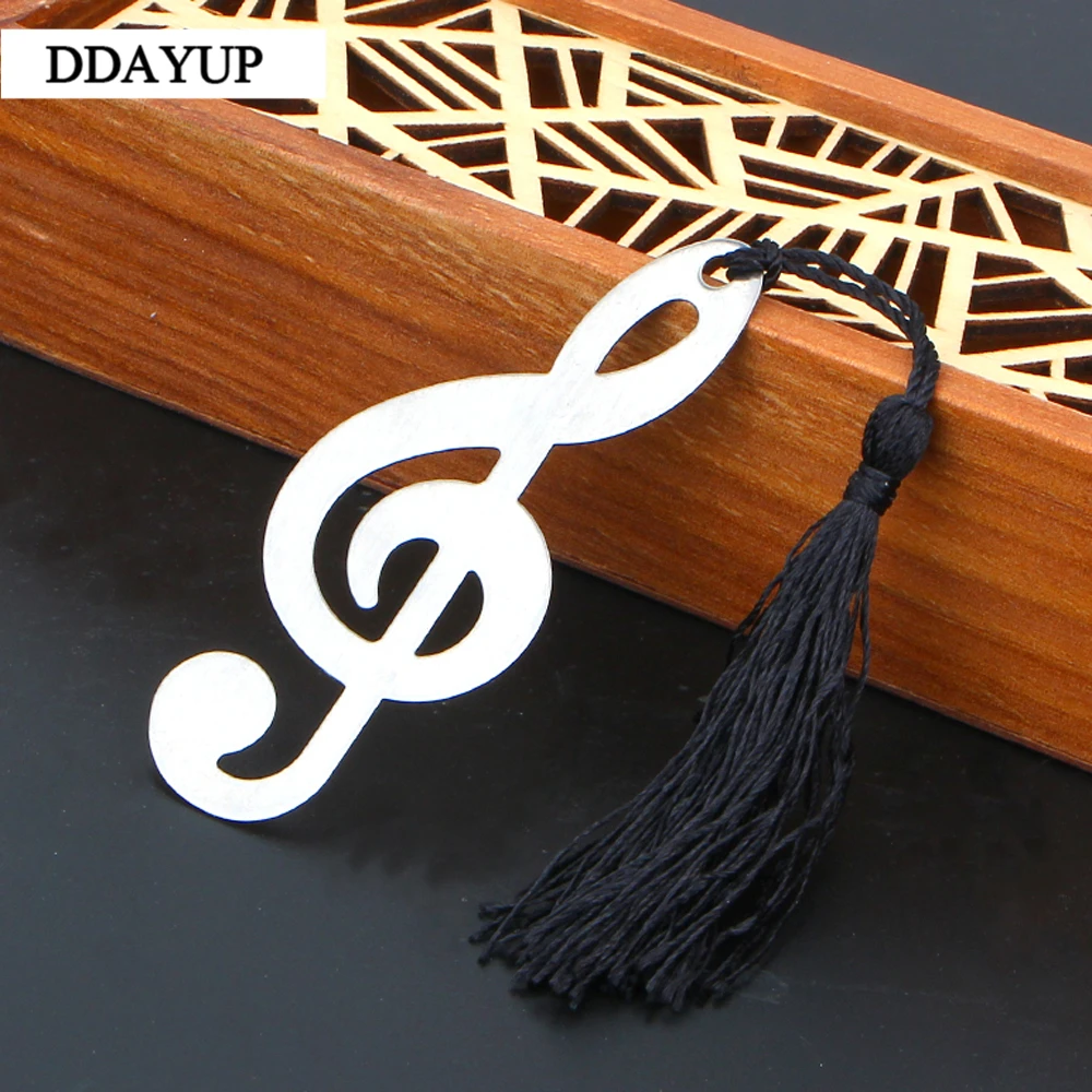 Vintage Chinese Metal Hollow Musical Bookmarks With Mini Tassels Pendant Notes Greeting Cards Gift School Supplies |