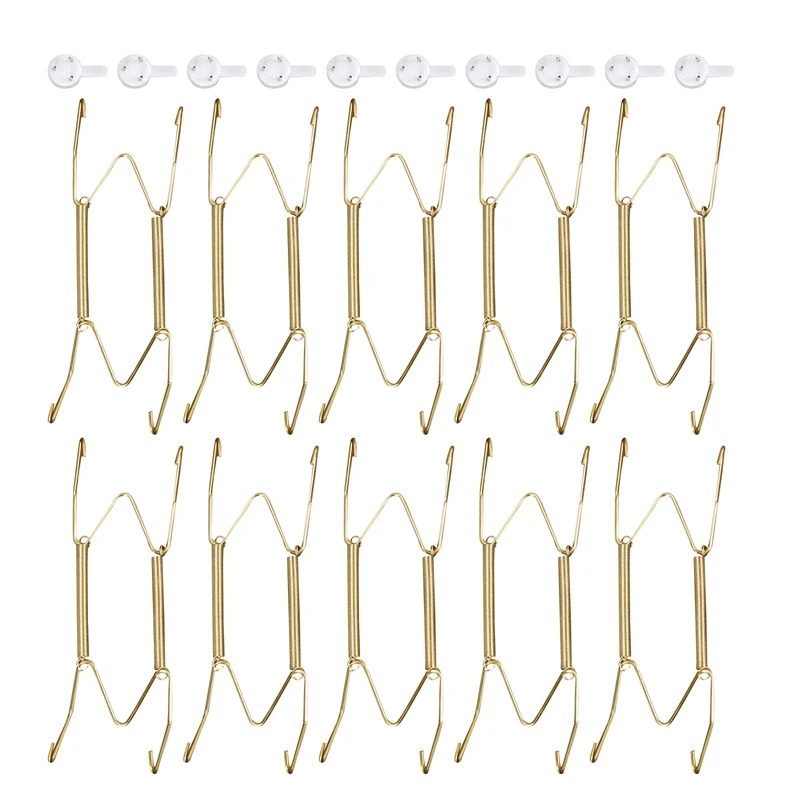 LBER 10 Pack Plate Hangers,10 Pack Wall Hooks and 6 Inch Wall Plate Hangers, Compatible 5 To 7 Inch Decorative Plates, Antique
LBER 10 Pack Plate Hangers,10 Pack Wall Hooks and 6 Inch Wall Plate Hangers, Compatible 5 To 7 Inch Decorative Plates, Antique