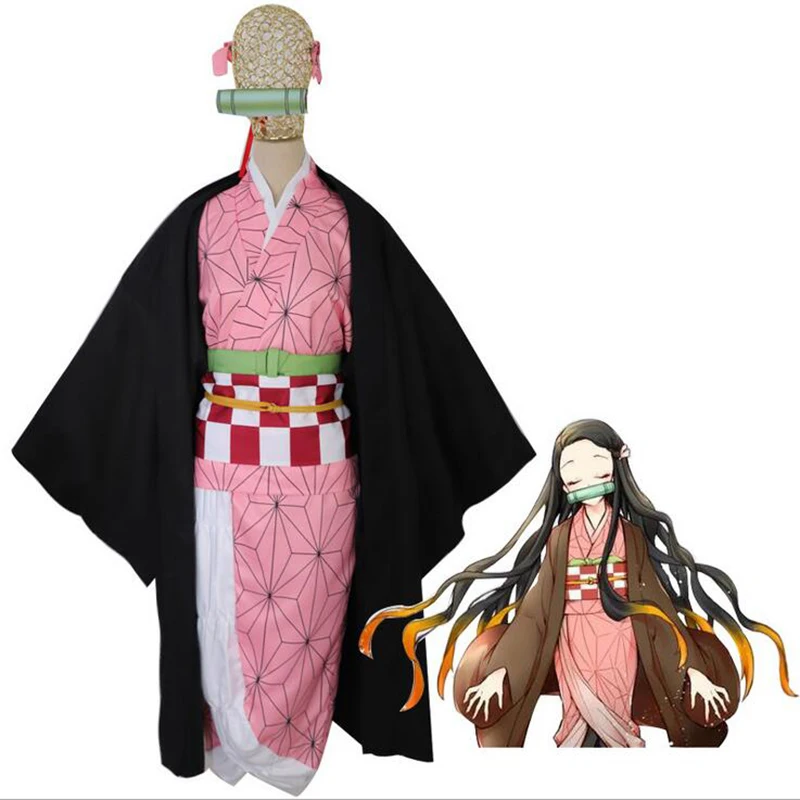 Anime Demon Slayer Nezuko Women Cosplay Costume Kimetsu no Yaiba Halloween Costumes girls Kimono dress+jacket+wig+accessories
Anime Demon Slayer Nezuko Women Cosplay Costume Kimetsu no Yaiba Halloween Costumes girls Kimono dress+jacket+wig+accessories