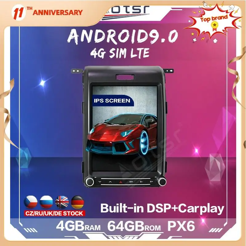 Автомобильный радиоплеер для Ford F150 Raptor 2008 + Tesla PX6 Android 9, автомобильный GPS-навигатор 64 ГБ, мультимедийное головное устройство DSP Carplay 4G LTE
Автомобильный радиоплеер для Ford F150 Raptor 2008 + Tesla PX6 Android 9, автомобильный GPS-навигатор 64 ГБ, мультимедийное головное устройство DSP Carplay 4G LTE