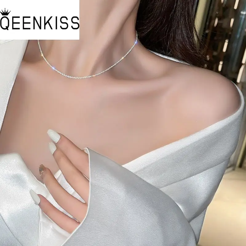 QEENKISS NC701 Fine Jewelry Wholesale 2021 Fashion Trendy Woman Girl Birthday Wedding Gift Shiny 18KT Gold Silver Chain Necklace
QEENKISS NC701 Fine Jewelry Wholesale 2021 Fashion Trendy Woman Girl Birthday Wedding Gift Shiny 18KT Gold Silver Chain Necklace
