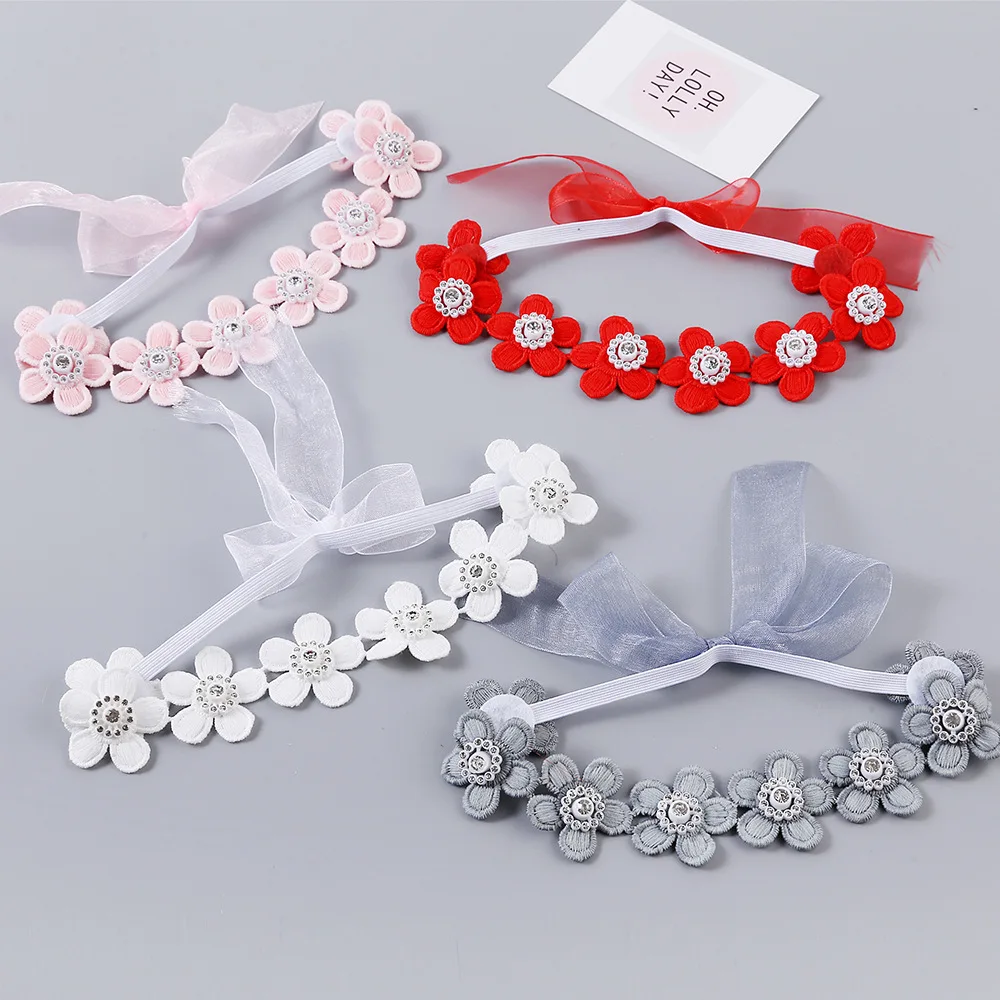 Baby Girl Flower Lace Headband Elastic Soft Floral Hairband with Bowknot Hair Accessories Ribbon for Birthday Party Wedding
Baby Girl Flower Lace Headband Elastic Soft Floral Hairband with Bowknot Hair Accessories Ribbon for Birthday Party Wedding