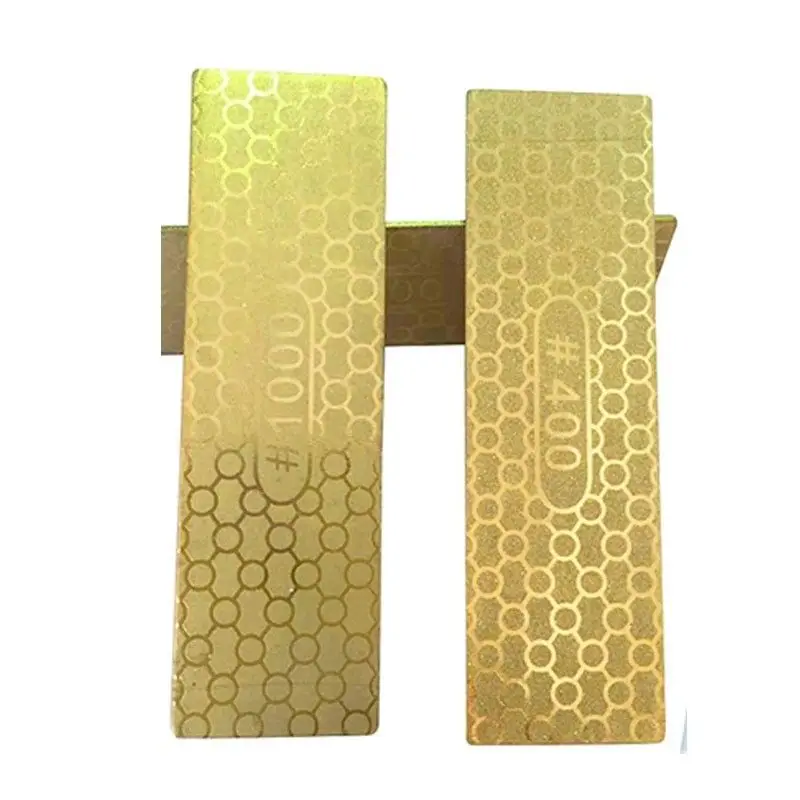 400# 1000#Double Sided Kitchen Tool Knife Sharpener Titanium Diamond Whetstone Sharpening Stones for Knife
400# 1000#Double Sided Kitchen Tool Knife Sharpener Titanium Diamond Whetstone Sharpening Stones for Knife