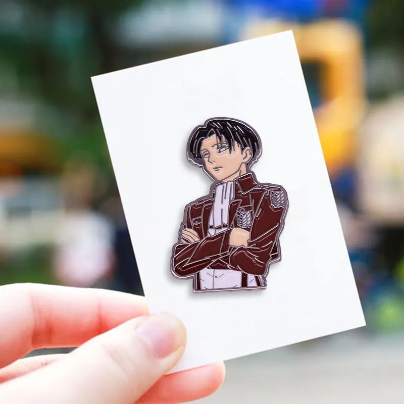 Enamel Brooch Cartoon Attack On Titan Levi Ackerman Pins Shingeki No Kyojin Alloy Lapel Pin Jewelry Cute Cosplay Accessory NEW
Enamel Brooch Cartoon Attack On Titan Levi Ackerman Pins Shingeki No Kyojin Alloy Lapel Pin Jewelry Cute Cosplay Accessory NEW