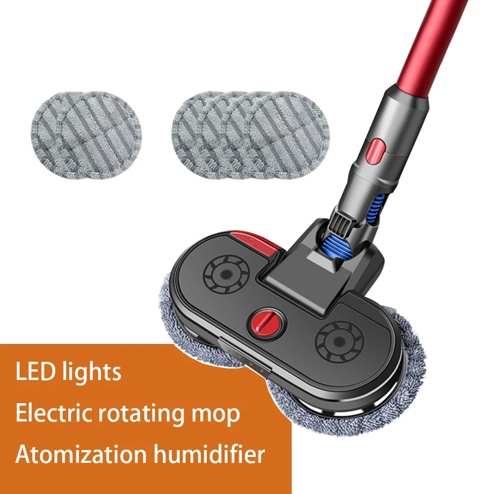 

For Dyson v7v8v10v11 wireless vacuum cleaner mop head electric mop brush head to clean wet and dry mopping brush LED lights