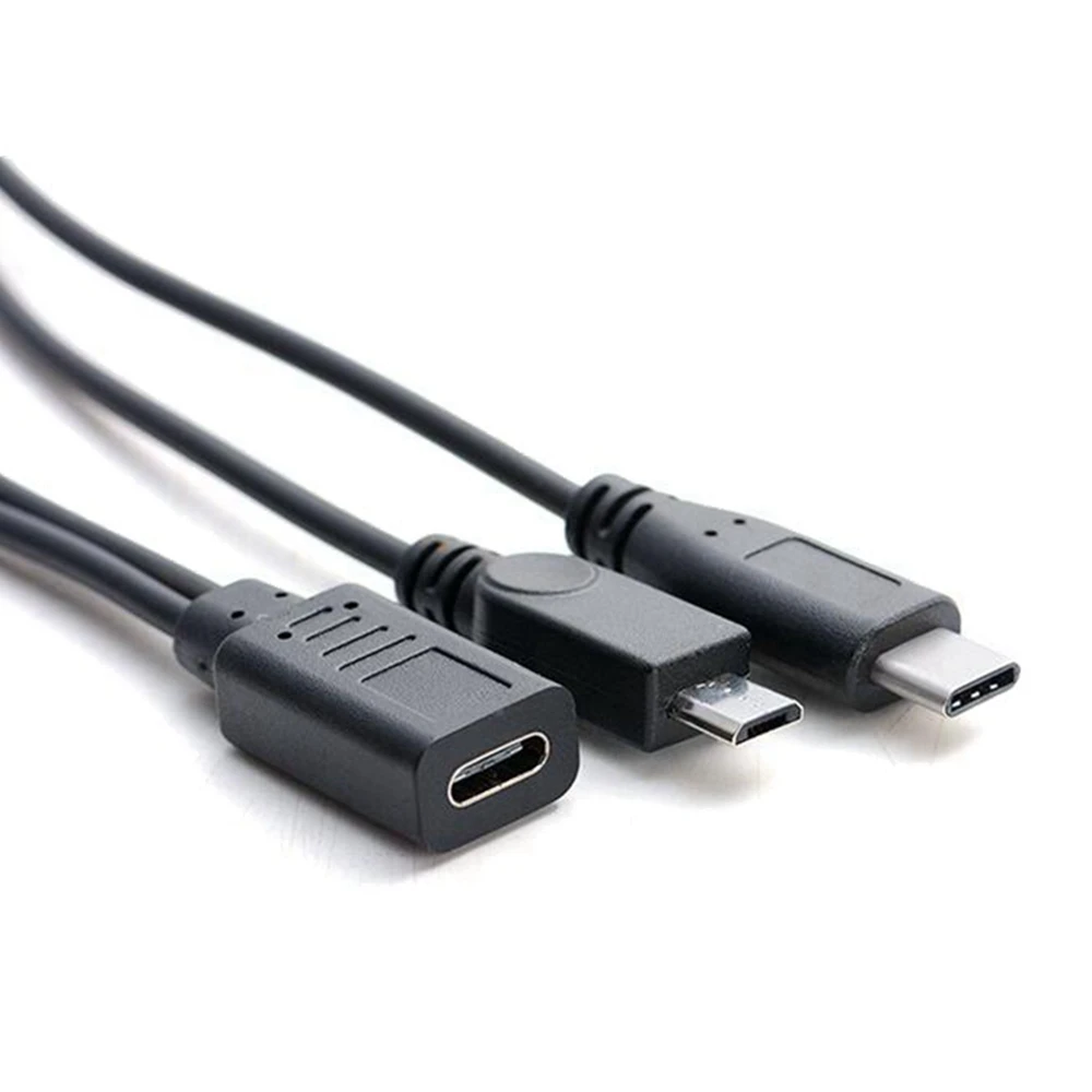 2 в 1 Женский кабель Micro USB типа C 3 Type-c и | Электроника