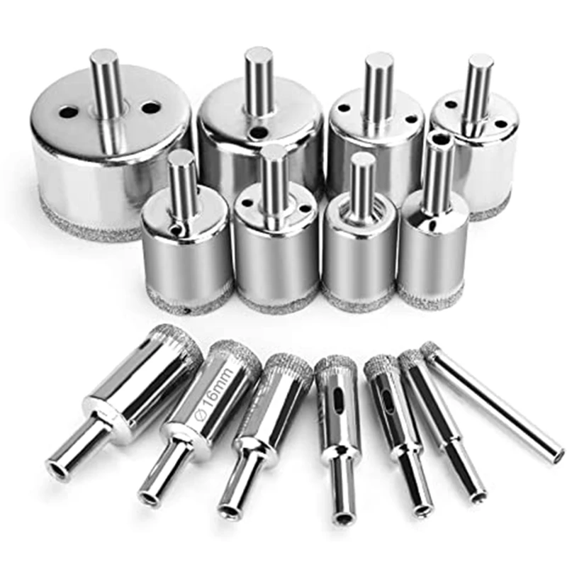 Diamond Drill Bits for Ceramic, Diamond Hole Saw Drill Bit Set Kit,Glass Drill Bit for Bottles,Pots,Marble,Granite Stone
Diamond Drill Bits for Ceramic, Diamond Hole Saw Drill Bit Set Kit,Glass Drill Bit for Bottles,Pots,Marble,Granite Stone