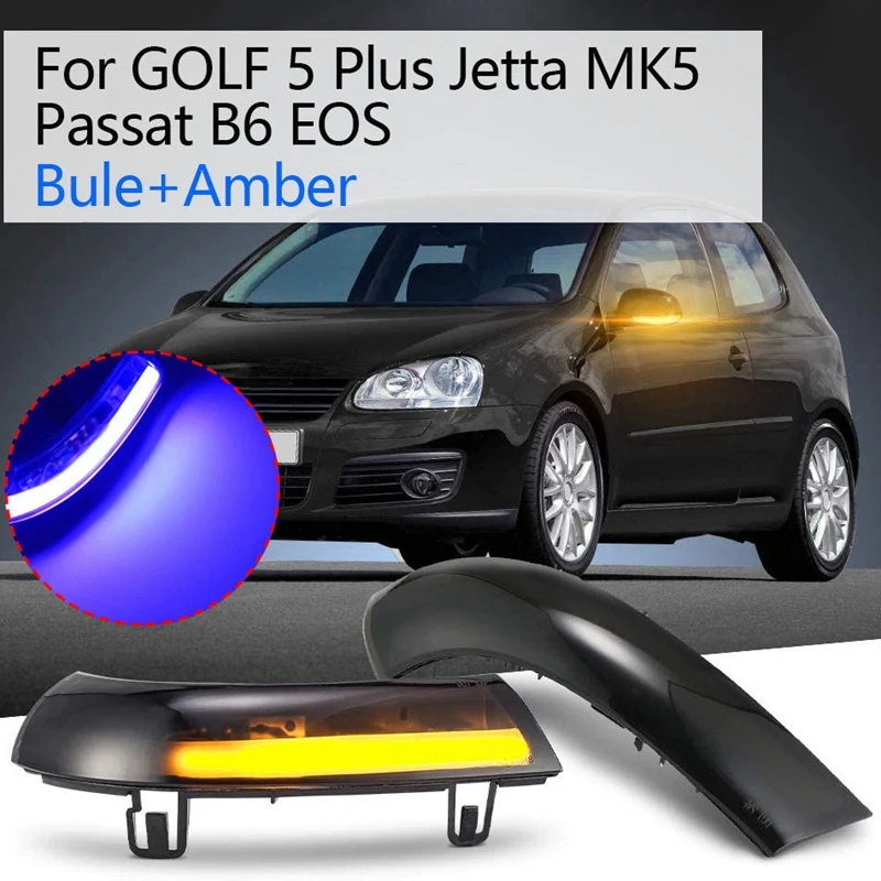 Side Mirror Indicator Dynamic Led Turn Signal Lights Bule&Amber Flowing Blinker For Golf 5 Plus Jetta Mk5 Passat B6 Eos
Side Mirror Indicator Dynamic Led Turn Signal Lights Bule&Amber Flowing Blinker For Golf 5 Plus Jetta Mk5 Passat B6 Eos