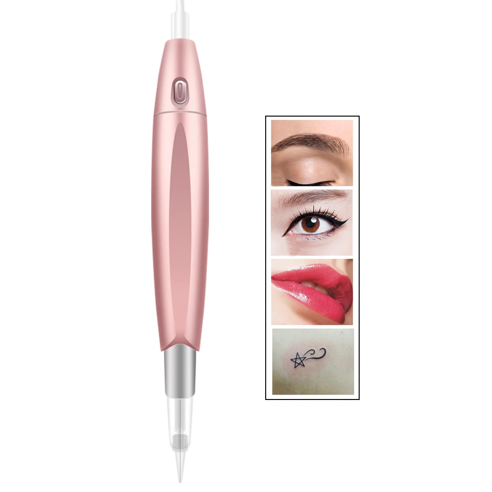 

Microblading Rose Gold Charme Princess Tattoo Machine 3D Semi Permanent Makeup Pen Dermografo for Eyebrow Lips Eyeliner Tattoo