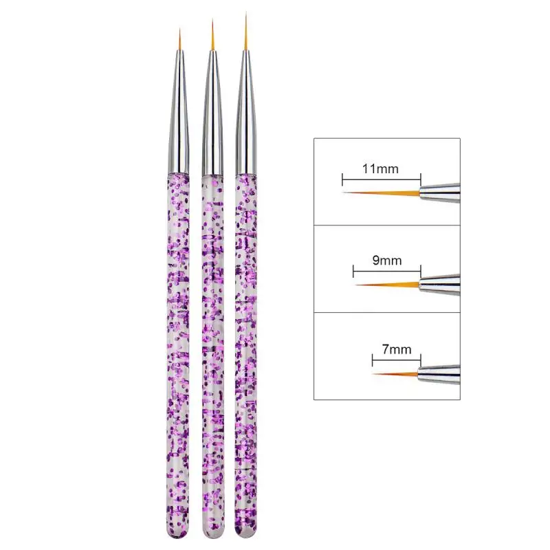 3pcs/lot Nail Art Liner Acrylic French Stripe Nail Art Liner Brush Set Tips Manicure Ultra-thin Line Drawing Pen Painting Tools
3pcs/lot Nail Art Liner Acrylic French Stripe Nail Art Liner Brush Set Tips Manicure Ultra-thin Line Drawing Pen Painting Tools