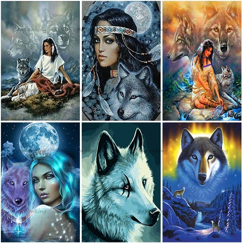 5D Diamond Painting Animal Cross Stitch Wolf Diamond Art Embroidery Mosaic Full Square Round Drill Rhinestone Picture Home Decor
5D Diamond Painting Animal Cross Stitch Wolf Diamond Art Embroidery Mosaic Full Square Round Drill Rhinestone Picture Home Decor