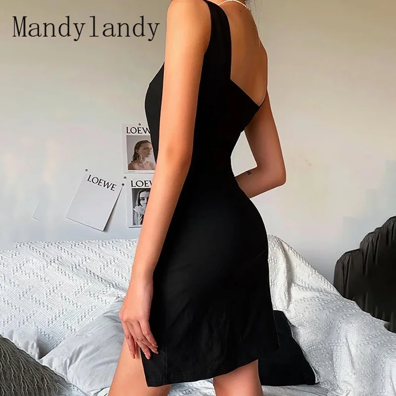 Mandylandy Women's Casual Slim Fit Elegant Dress Summer Sexy Spaghetti Strap Solid Color Square Collar High Waist Slit Dress
Mandylandy Women's Casual Slim Fit Elegant Dress Summer Sexy Spaghetti Strap Solid Color Square Collar High Waist Slit Dress