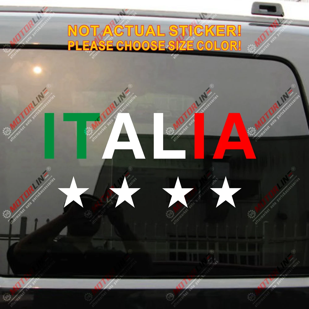 Flag of Italy Italian 4 Champion Stars Football Car Truck Decal Sticker Vinyl Die cut,choose your size.
Flag of Italy Italian 4 Champion Stars Football Car Truck Decal Sticker Vinyl Die cut,choose your size.