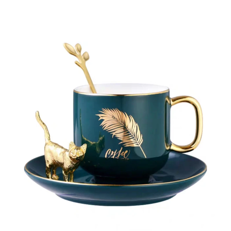 Cat Mug with spoon Green cute cartoon Home Drinking Cups and saucers Ceramic coffeeware Set gift for friends Tea cups and mugs
Cat Mug with spoon Green cute cartoon Home Drinking Cups and saucers Ceramic coffeeware Set gift for friends Tea cups and mugs