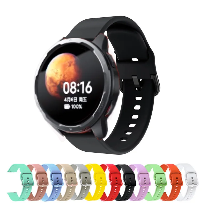 Силиконовый ремешок для Xiaomi Watch Color 2, мягкий спортивный браслет для смарт-часов Mi Watch, 22 мм, Amazfit GTR 3 2E 
Силиконовый ремешок для Xiaomi Watch Color 2, мягкий спортивный браслет для смарт-часов Mi Watch, 22 мм, Amazfit GTR 3 2E