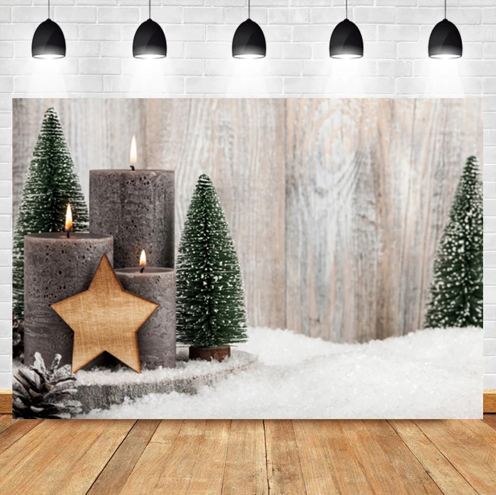Laeacco Winter Christmas Photo Background Wood Board Tree Candle Snow Birthday Photographic Photo Backdrop For Photo Studio 
Laeacco Winter Christmas Photo Background Wood Board Tree Candle Snow Birthday Photographic Photo Backdrop For Photo Studio