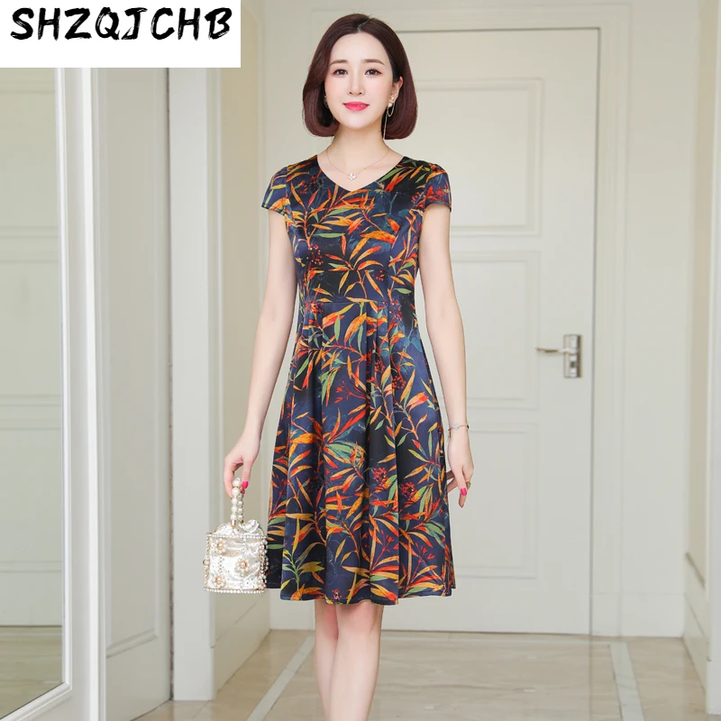 SHZQ Dress Women's 2021 Summer New Mulberry Silk Printed Skirt Silk Broken Flower Dress
SHZQ Dress Women's 2021 Summer New Mulberry Silk Printed Skirt Silk Broken Flower Dress