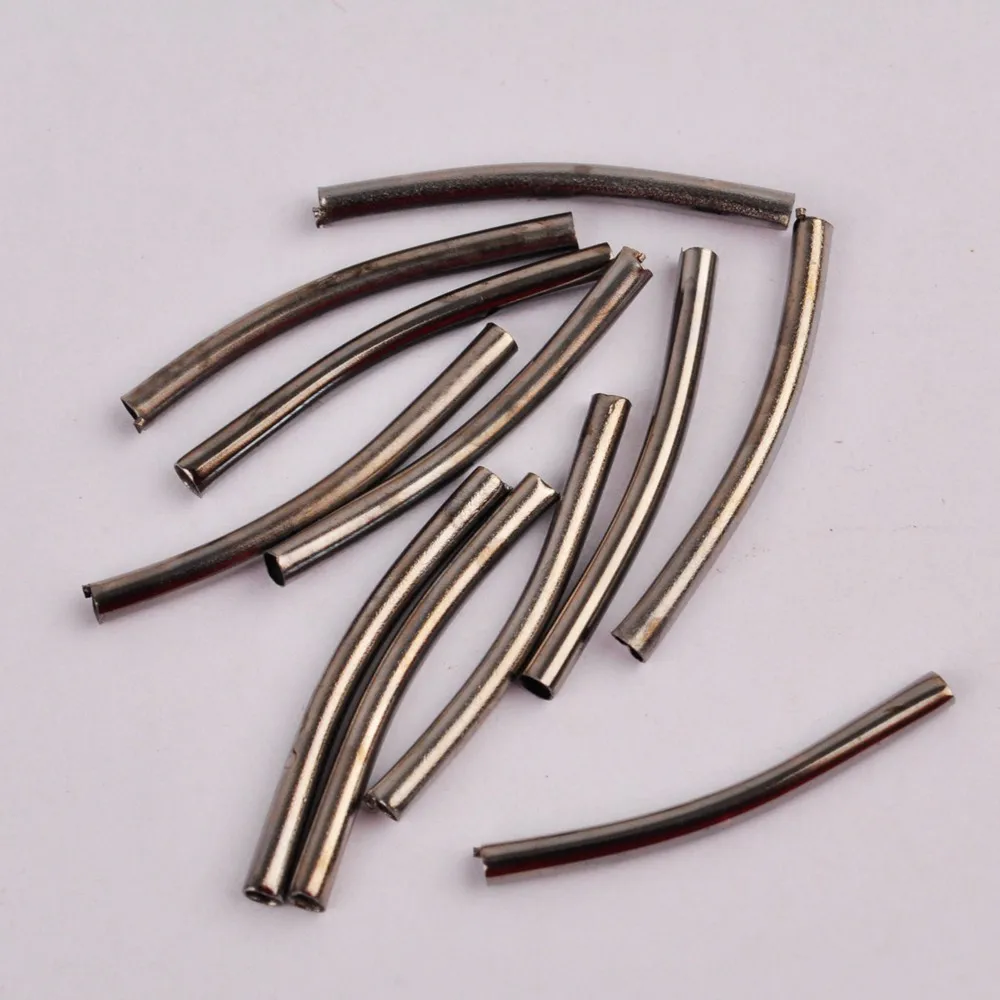 Трубки для ювелирных изделий 1000 шт. золотистые серебристые бронзовые тупой