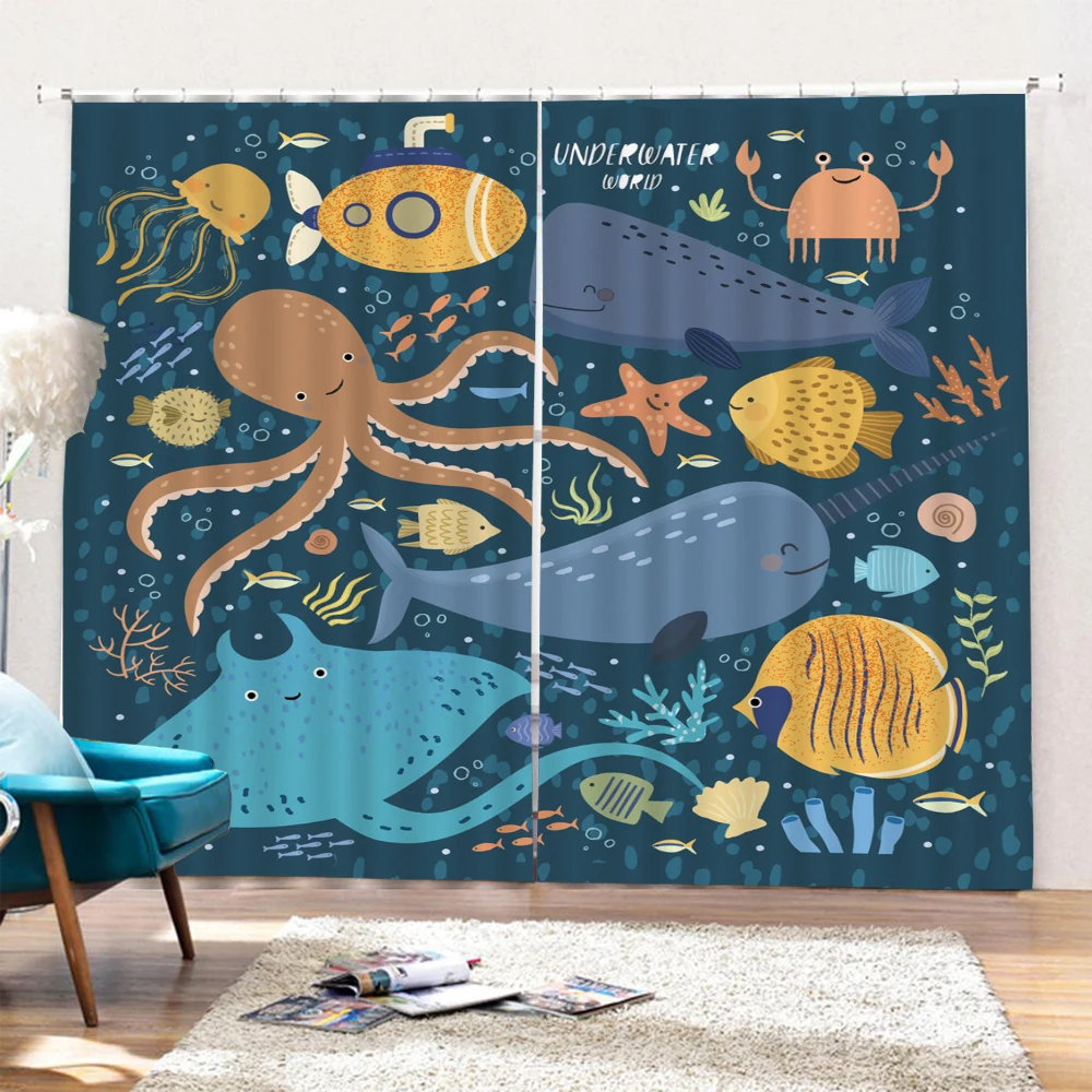 Marine Theme Animal Whale Starfish Curtains for Bedroom Modern Curtains Home Decoration Window Curtains
Marine Theme Animal Whale Starfish Curtains for Bedroom Modern Curtains Home Decoration Window Curtains