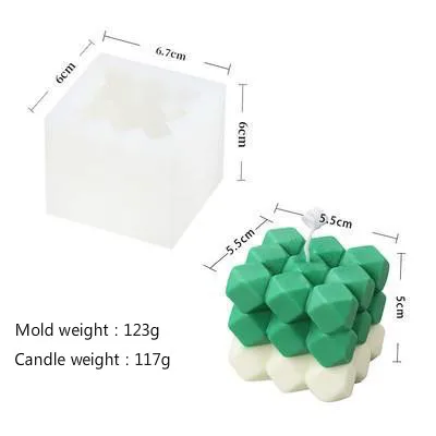 3D Rubik's Cube Hexagonal Cut Cube Aroma Candle Silicone Mold Geometry Square Handmade Soap Candle Making Tools Household Goods 
3D Rubik's Cube Hexagonal Cut Cube Aroma Candle Silicone Mold Geometry Square Handmade Soap Candle Making Tools Household Goods