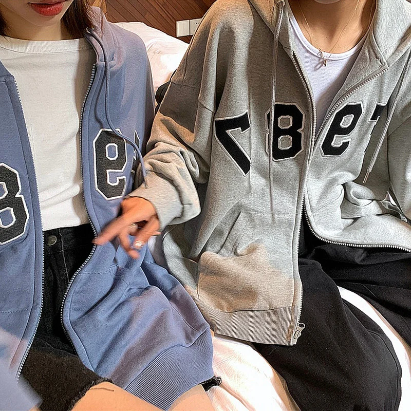 Popular Cec Cardigan Sweater Women's Autumn and Winter Korean Style Hooded Thickened Zipper Coat Student Loose and
Popular Cec Cardigan Sweater Women's Autumn and Winter Korean Style Hooded Thickened Zipper Coat Student Loose and