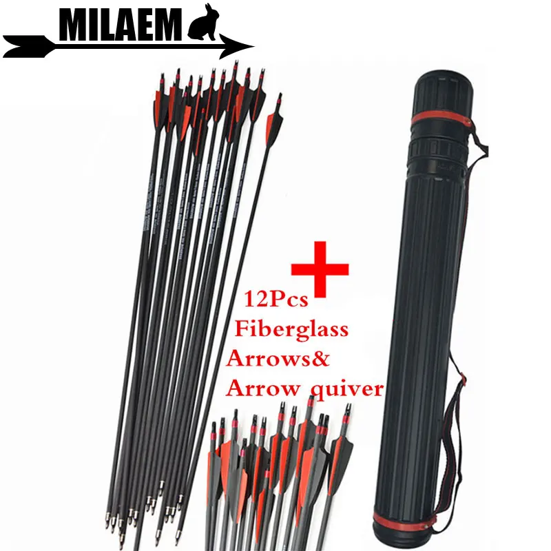 12pcs 30" Archery Fiberglass Arrows Spine 500 Glass Fiber With Arrow Quiver Replace Broadheads Shooting Accessories
12pcs 30" Archery Fiberglass Arrows Spine 500 Glass Fiber With Arrow Quiver Replace Broadheads Shooting Accessories