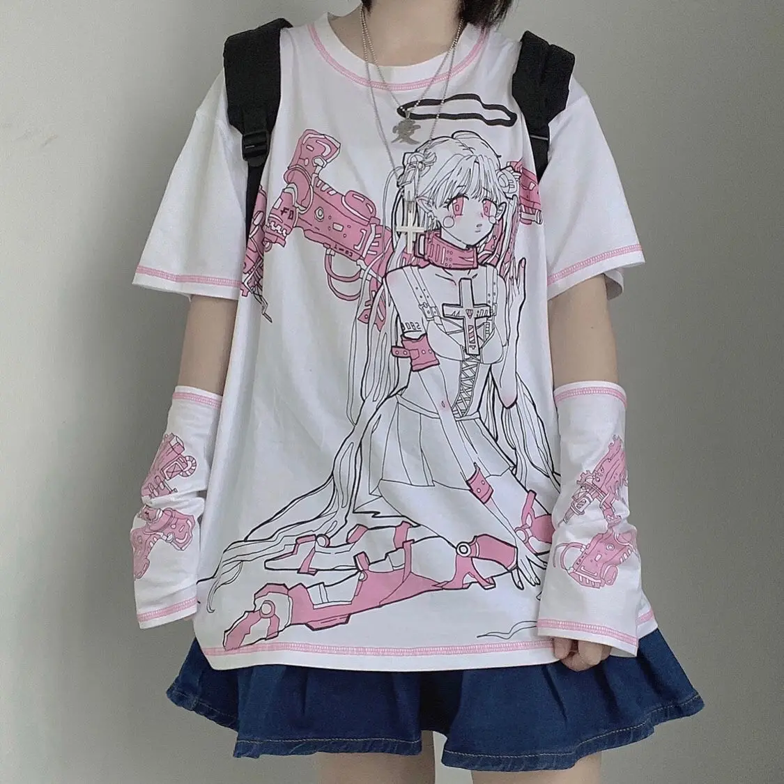 Latimeelon Harajuku Streetwear Mechanical Angel Short Sleeve T-shirt Women Clothes Summer O-neck Sweet Girls White Tops Tee
Latimeelon Harajuku Streetwear Mechanical Angel Short Sleeve T-shirt Women Clothes Summer O-neck Sweet Girls White Tops Tee