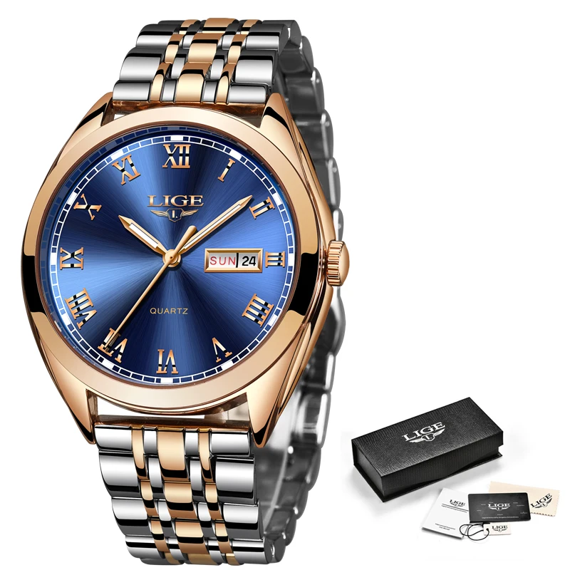 2019 LIGE new gold Blue women watch business Quartz watches luxury brand woman wristwatch girl Gift clock Relogio Feminino
2019 LIGE new gold Blue women watch business Quartz watches luxury brand woman wristwatch girl Gift clock Relogio Feminino