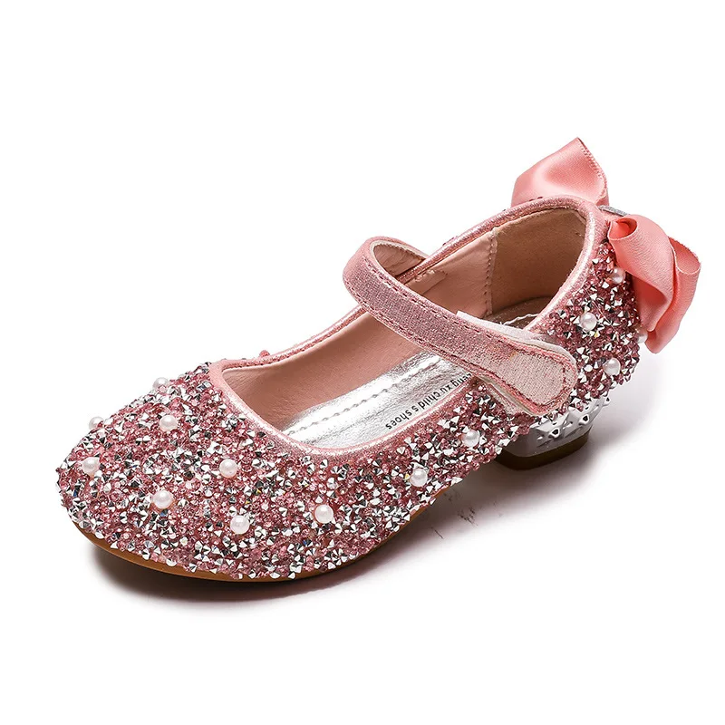 Girls High Heels Princess Performs Kids Leather Shoes Glitter Rhinestones Butterfly Knot Children Student Shoes Pink Silver
Girls High Heels Princess Performs Kids Leather Shoes Glitter Rhinestones Butterfly Knot Children Student Shoes Pink Silver