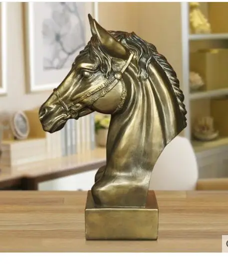 CREATIVE RESIN IMITATION METAL HORSE HEAD ARTIFICIAL ANIMAL SCULPTURE CRAFTS DECORATIVE ORNAMENTS MODERN HOME ACCESSORIES
CREATIVE RESIN IMITATION METAL HORSE HEAD ARTIFICIAL ANIMAL SCULPTURE CRAFTS DECORATIVE ORNAMENTS MODERN HOME ACCESSORIES