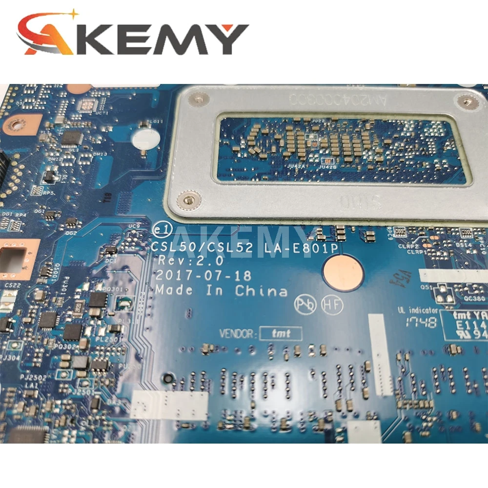 Akemy For HP Pavilion 15-BS Laptop motherboard I3-7100U CPU 924749-601 924749-001 KL50 LA-E801P MAIN BOARD full test 
Akemy For HP Pavilion 15-BS Laptop motherboard I3-7100U CPU 924749-601 924749-001 KL50 LA-E801P MAIN BOARD full test