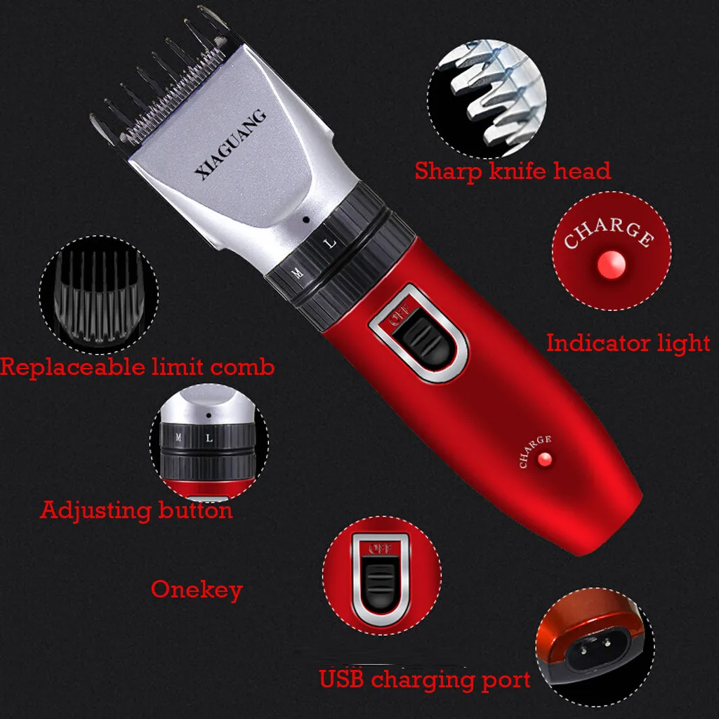 Metal Professional Electric Hair Clipper Electric Rechargeable Shaved Head Trimmer Cordless Hair Grooming Home Haircut Trimmer#4
Metal Professional Electric Hair Clipper Electric Rechargeable Shaved Head Trimmer Cordless Hair Grooming Home Haircut Trimmer#4